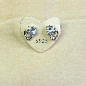 NWT - Sterling Silver Blue Stud Earrings
